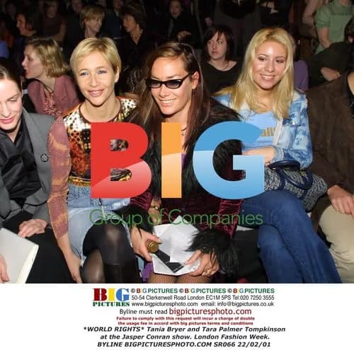 Tania Bryer and Tara Palmer Tompkinson at Jasper Conran show