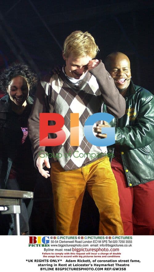 Adam Rickett in Rent at Leicester's Haymarket Theatre