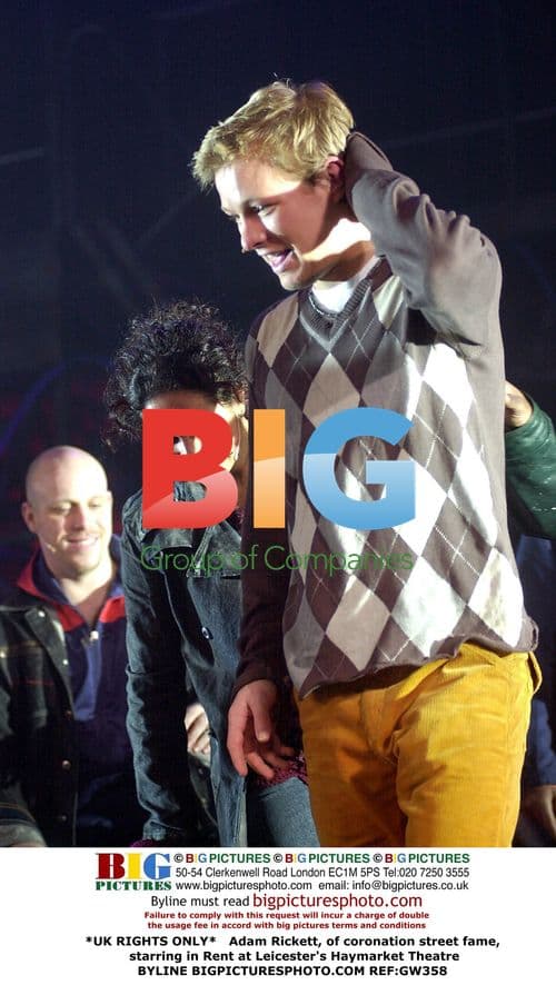 Adam Rickett in Rent at Haymarket Theatre