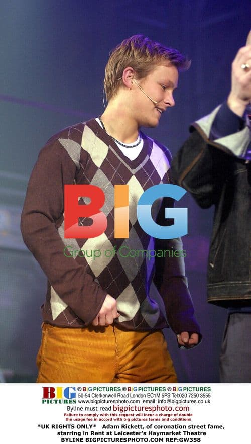 Adam Rickett stars in Rent at Haymarket Theatre