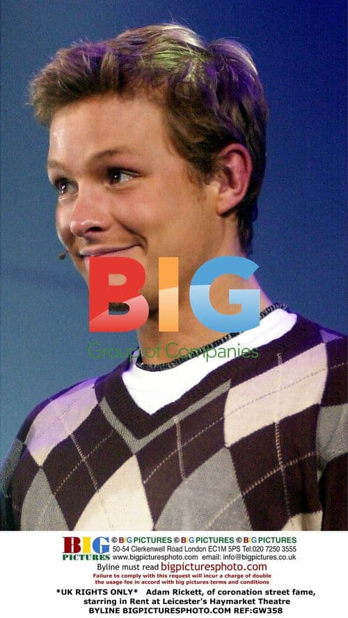 Adam Rickett stars in "Rent" in Leicester