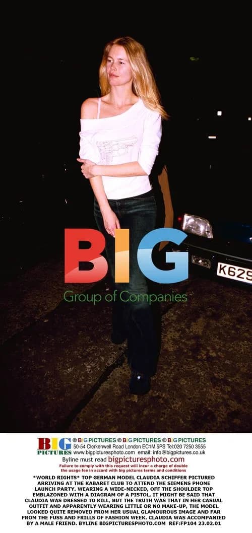 Claudia Schiffer Arrives at Siemens Phone Party