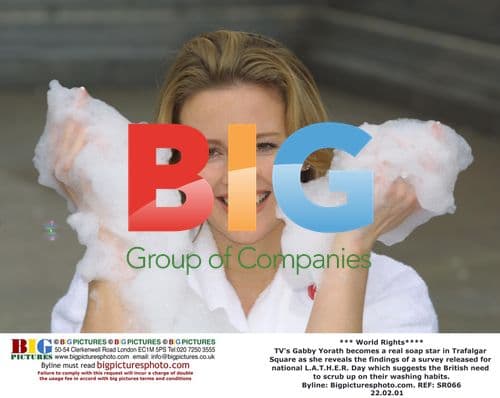 Gabby Yorath becomes a 'soap star' in Trafalgar Square