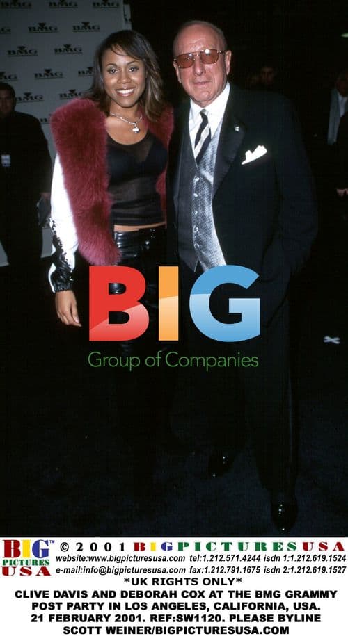 Clive Davis and Deborah Cox at the BMG Grammy Post Party