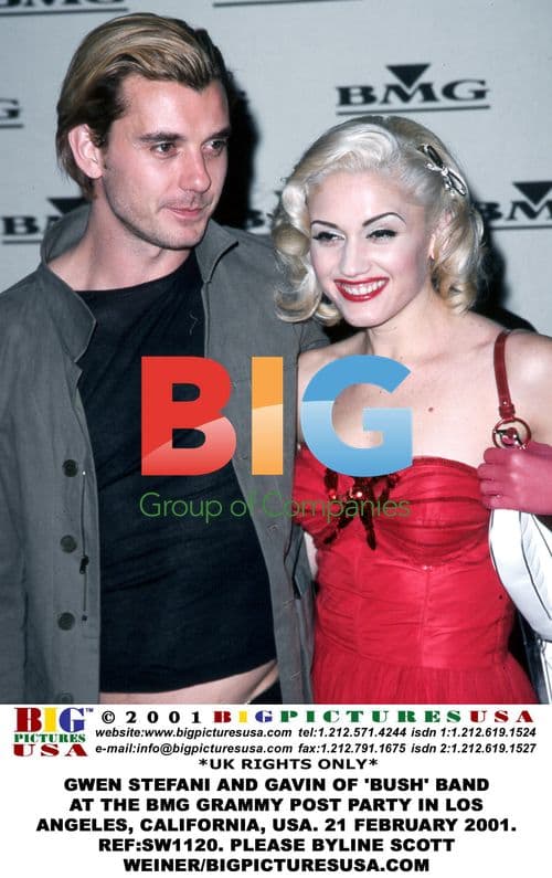 Gwen Stefani and Gavin at BMG Grammy Party