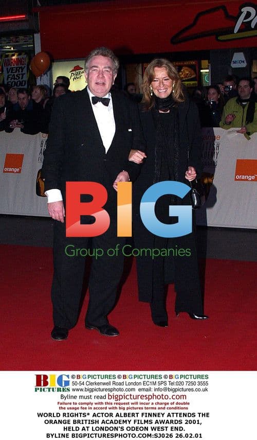 Albert Finney attends 2001 BAFTA Awards