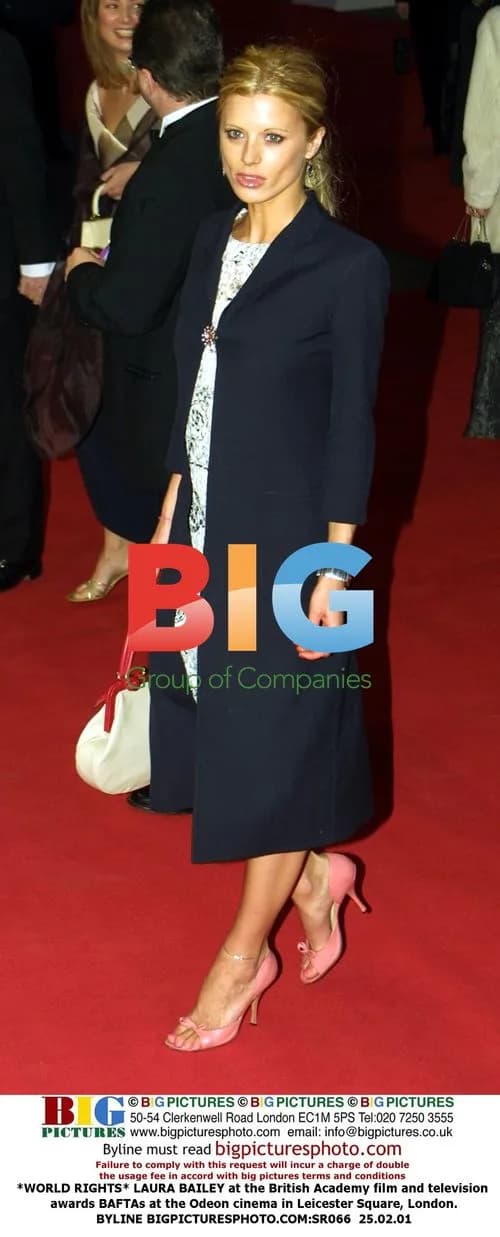LAURA BAILEY at 2001 BAFTA Awards in London