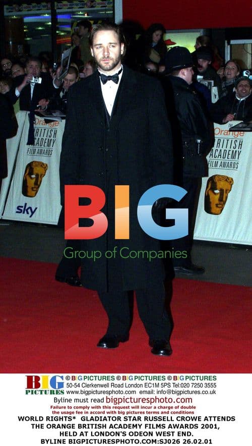 Russell Crowe at 2001 BAFTA Awards