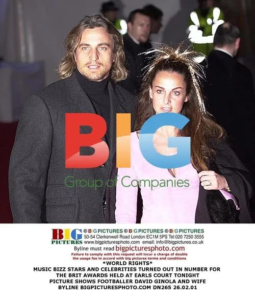 David Ginola and Wife at BRIT Awards