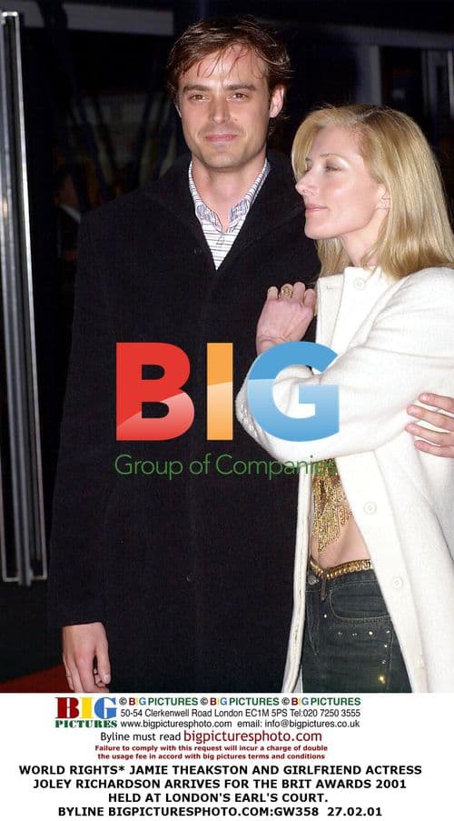 Jamie Theakston and Joley Richardson at BRIT Awards 2001