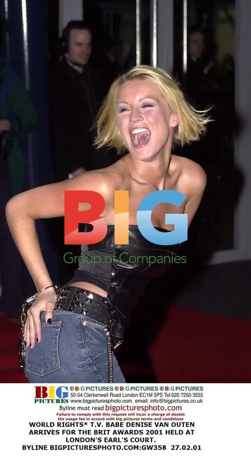 Denise Van Outen arrives at BRIT Awards 2001