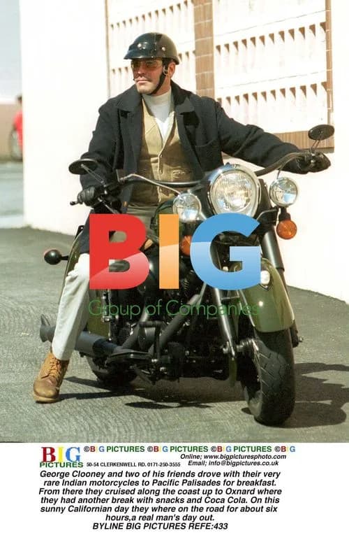 George Clooney rides motorcycles with friends
