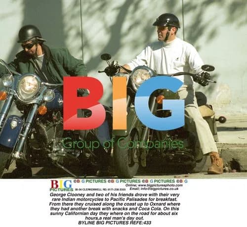 George Clooney Rides Motorcycles with Friends