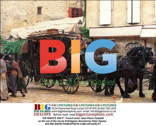 French actor Jean-Pierre Castaldi on D'Artagnan set