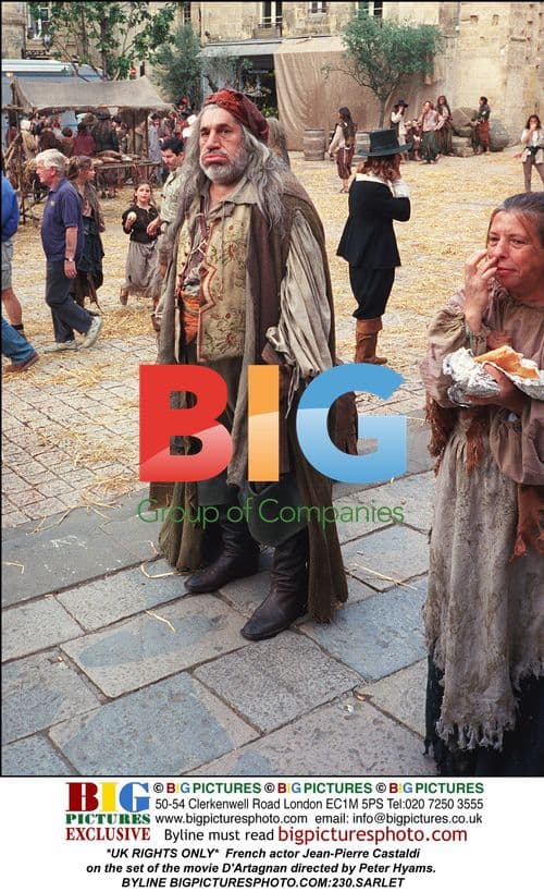 French actor Jean-Pierre Castaldi on D'Artagnan set