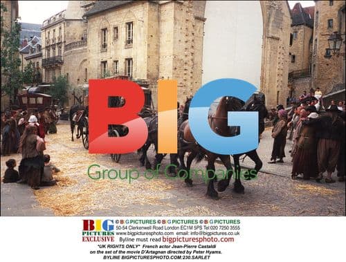 French actor Jean-Pierre Castaldi on D'Artagnan film set