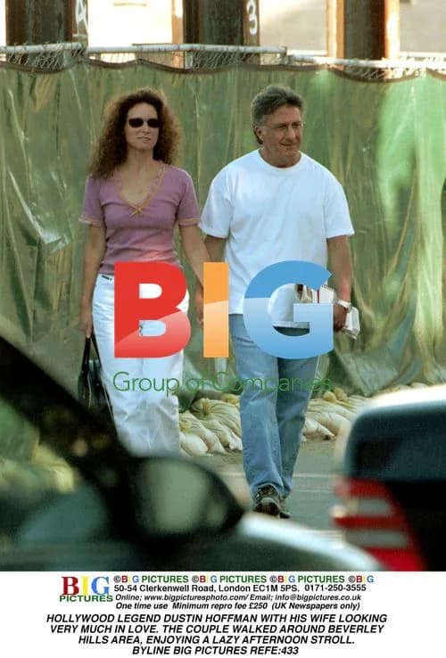 Dustin Hoffman and Wife Enjoying Afternoon Stroll