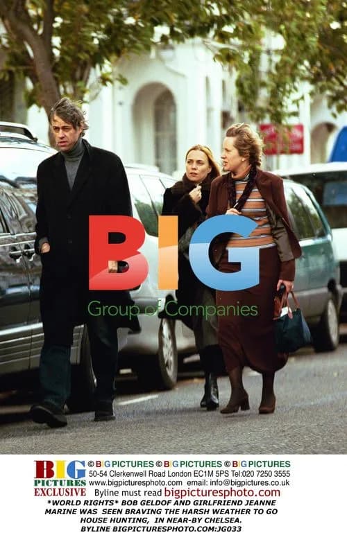 BOB GELDOF and JEANNE MARINE house hunting in Chelsea