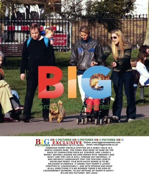 Harry Enfield spotted with family in park
