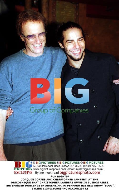 Joaquin Cortes and Christopher Lambert at Discotheque