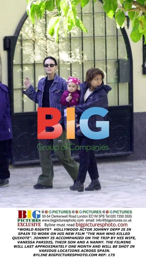 Johnny Depp on Spain film set with family