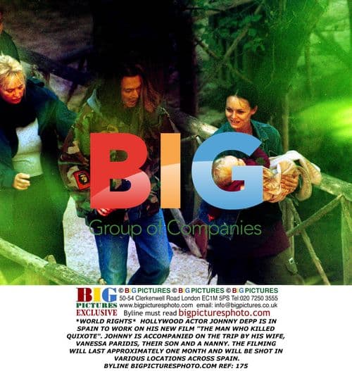 Johnny Depp on the set of "The Man Who Killed Quixote" in Spain