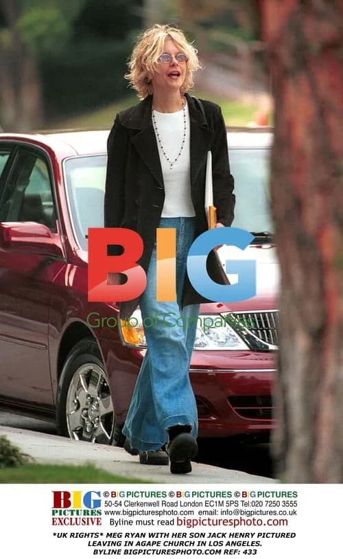 Meg Ryan and Son Jack Henry Leaving Church