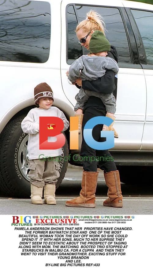 Pamela Anderson Spends Day with Sons