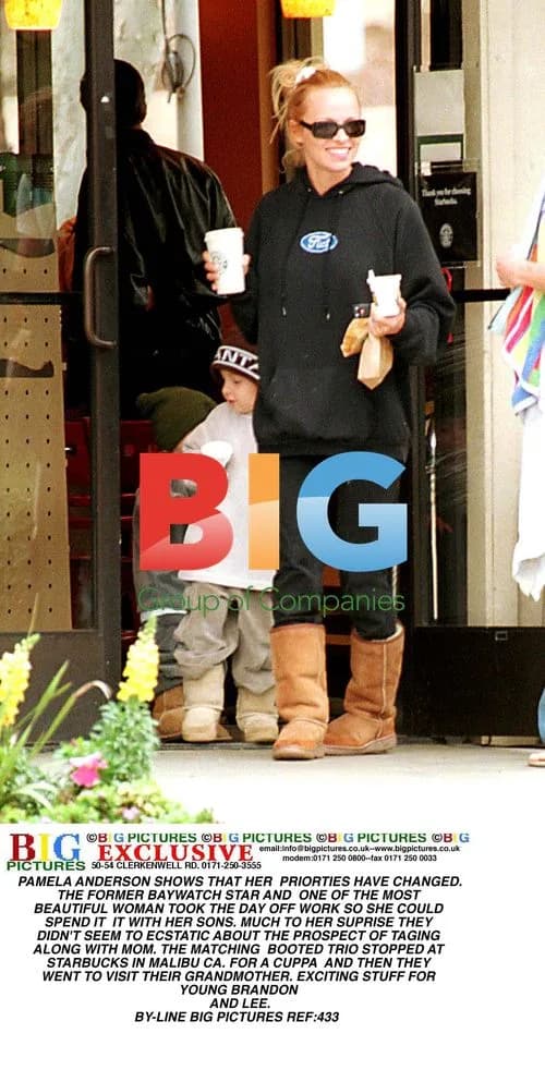 Pamela Anderson Spends Day With Sons