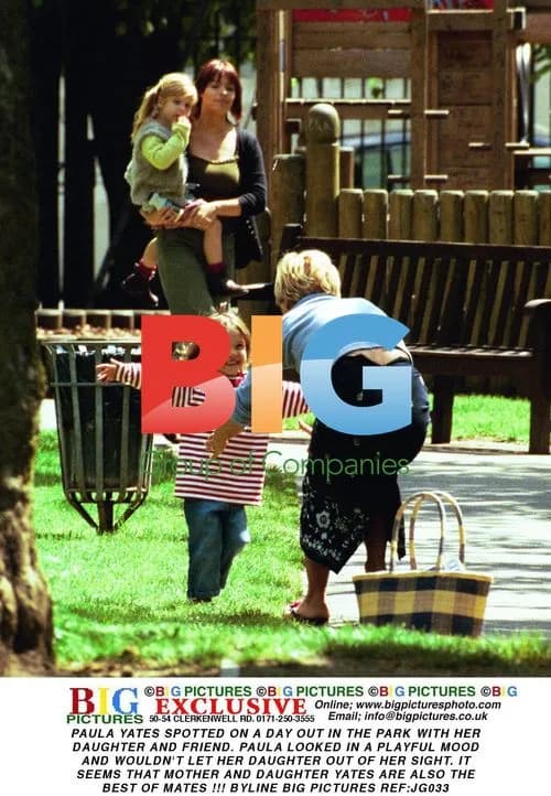 Paula Yates and Daughter in Park