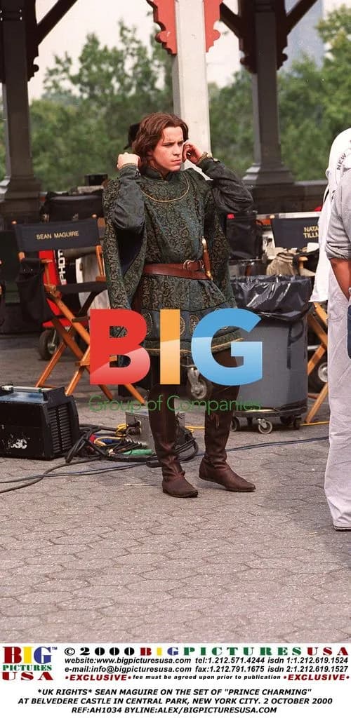 Sean Maguire on "Prince Charming" set