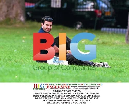 Sacha Baron Cohen Relaxing in London Park