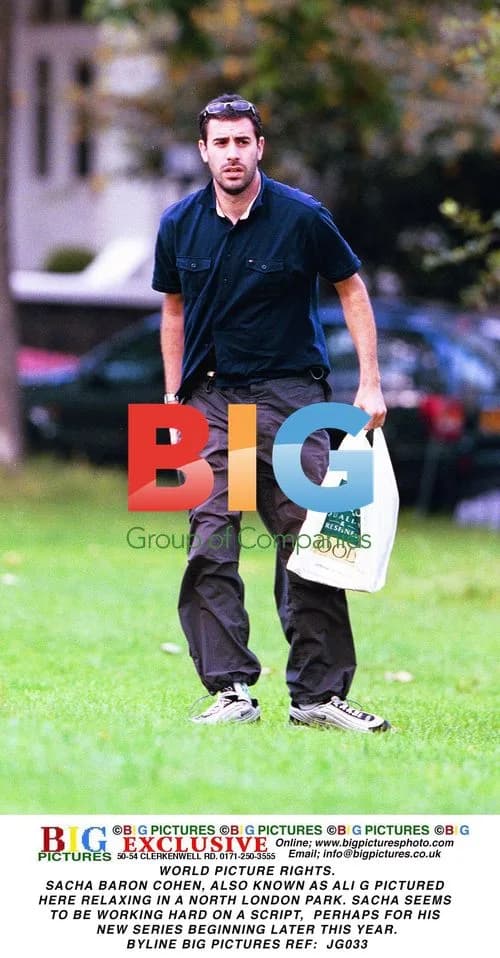 Sacha Baron Cohen Relaxing in Park