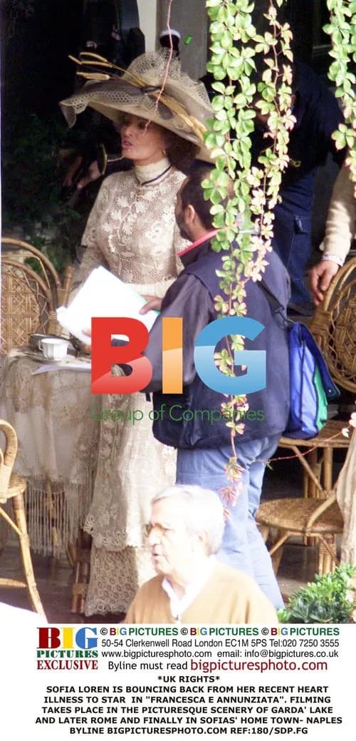 Sofia Loren on Set of "Francesca E Annunziata"