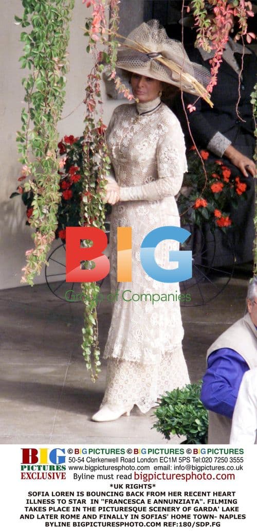 Sofia Loren on Movie Set