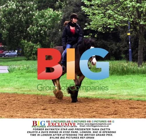 TANIA ZAETTA ENJOYS HORSE RIDING IN LONDON