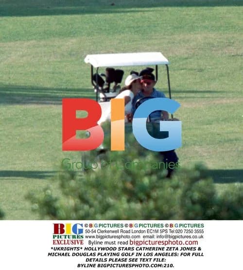 Catherine Zeta Jones & Michael Douglas Play Golf in LA