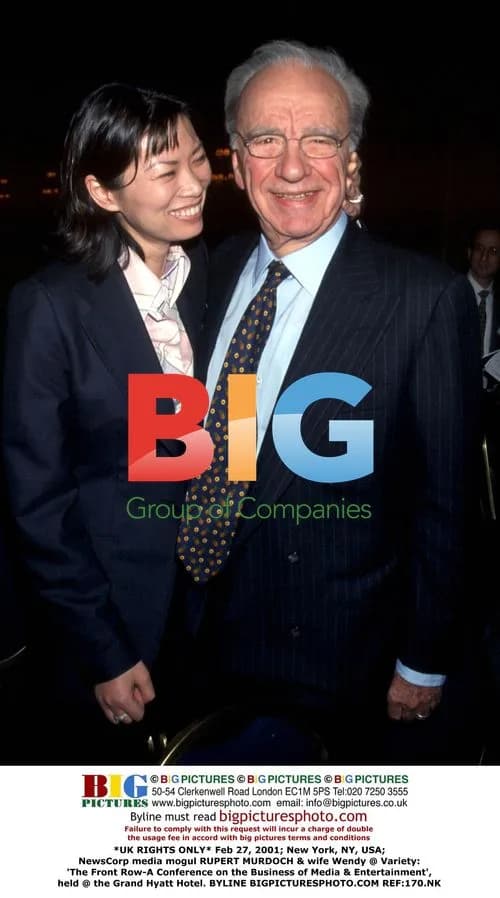 Rupert Murdoch & wife Wendy at NYC media conference