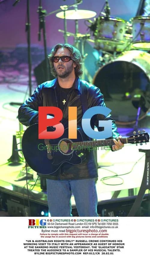 Russell Crowe Performs at Sanremo Music Festival
