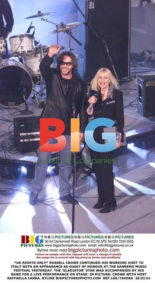 Russell Crowe Performs at Sanremo Music Festival