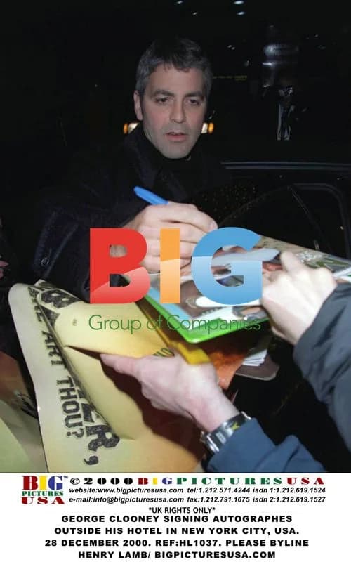 George Clooney Signing Autographs in NYC