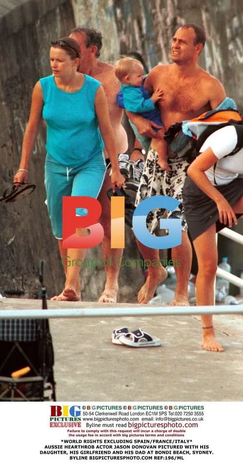 Jason Donovan and Family at Bondi Beach