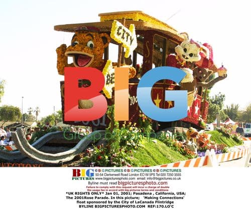 The 2001 Rose Parade in Pasadena, California