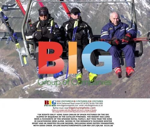 King Juan Carlos Skis in Baqueira