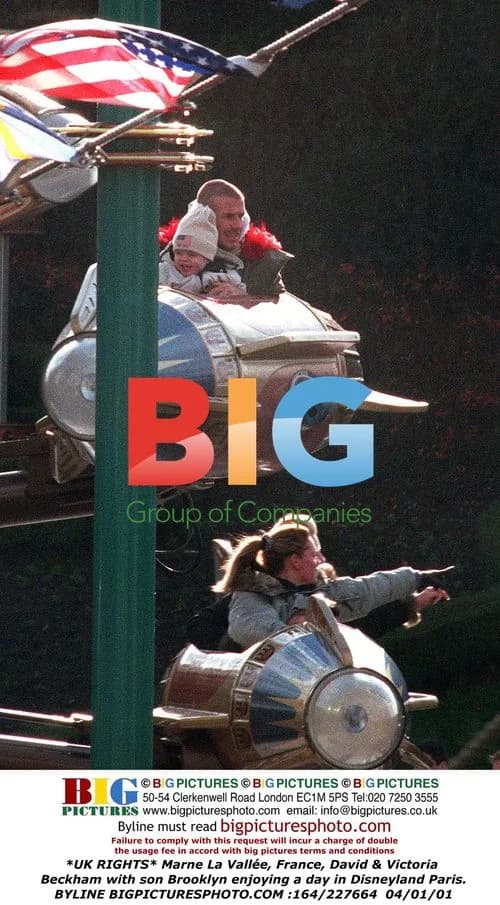 Beckhams at Disneyland Paris