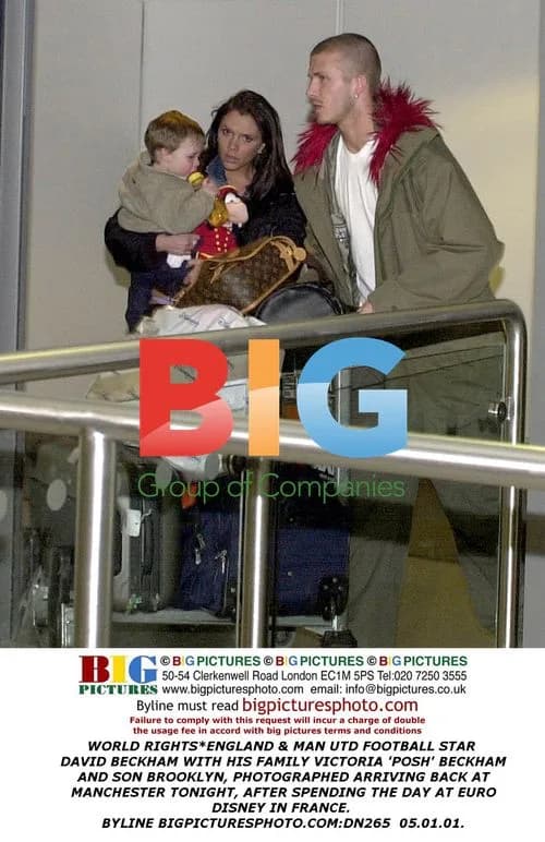 David Beckham with Family at Airport