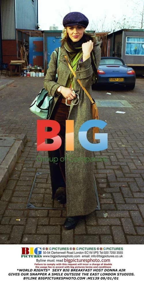 Donna Air Smiles Outside London Studio