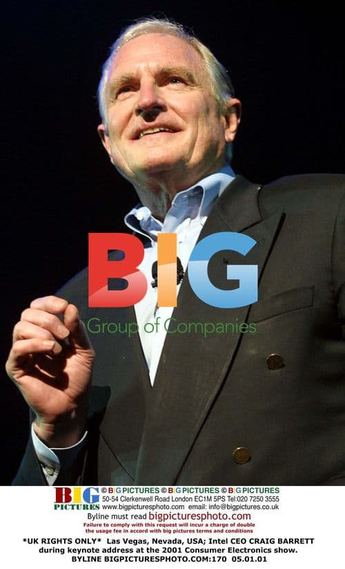 Intel CEO Craig Barrett at 2001 CES