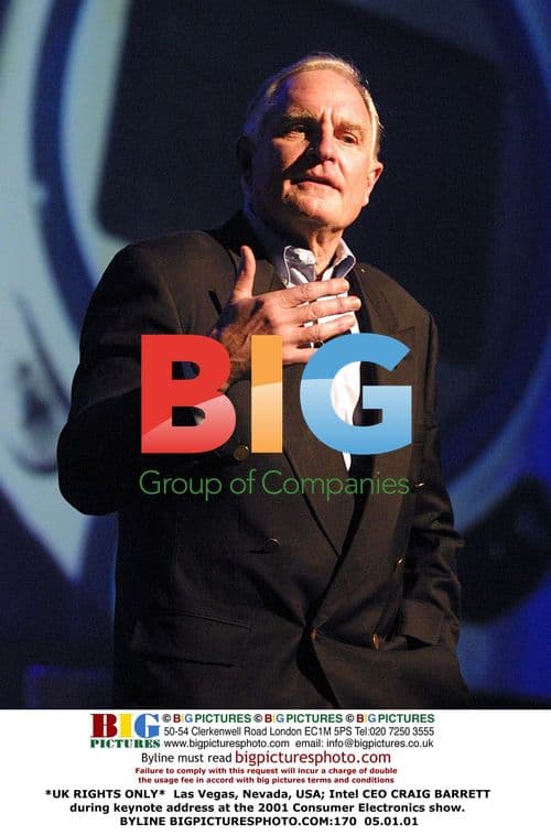 Intel CEO CRAIG BARRETT at 2001 CES keynote