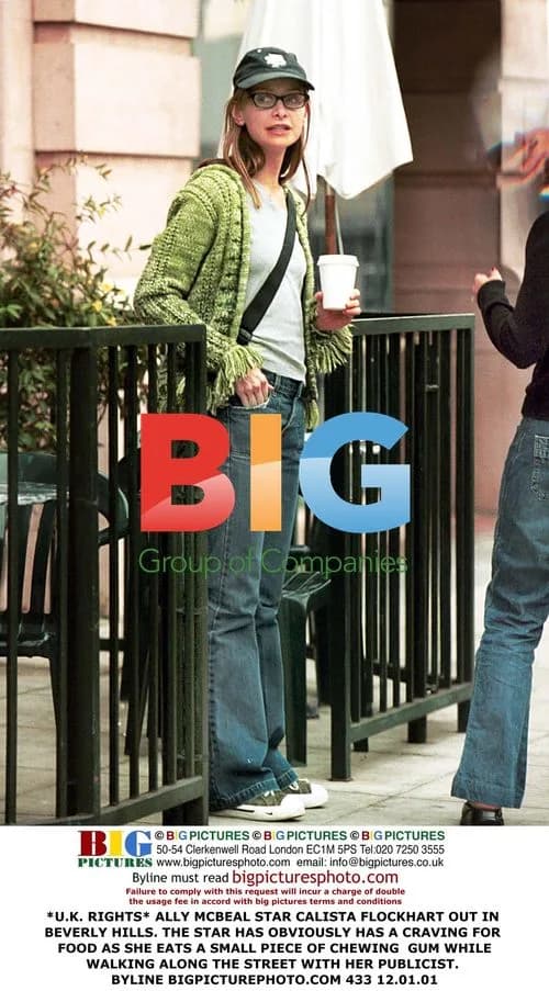 Calista Flockhart Spotted Chewing Gum in Beverly Hills